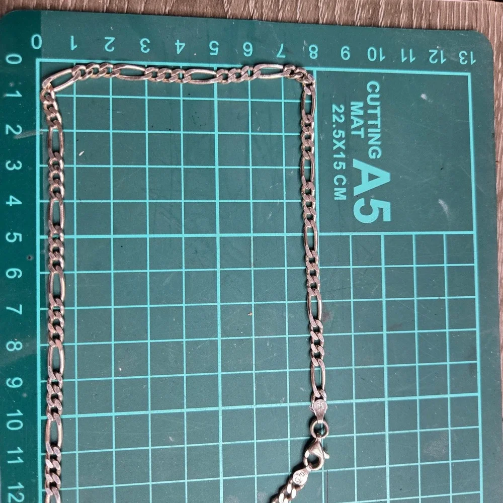 925 Sterling Silver 5mm Figaro Chain Necklace 18